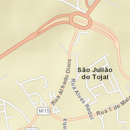 São Julião do Tojal Street Map