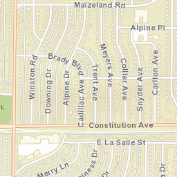 1927-1931 Downing Drive Colorado Springs Street Map