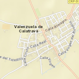 Valenzuela de Calatrava Street Map