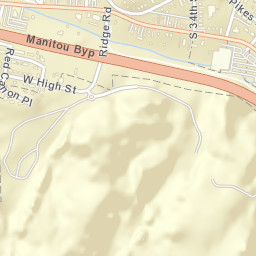 Red Rock Canyon Trail, Colorado Springs Street Map