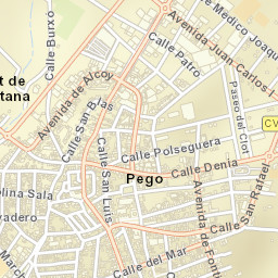 Pego Street Map