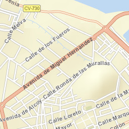 Denia Street Map