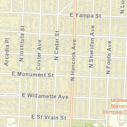 500-514 Custer Ave Colorado Springs Street Map