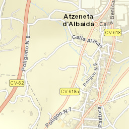 Atzeneta d'Albaida Street Map