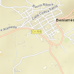 Beniarrés Street Map