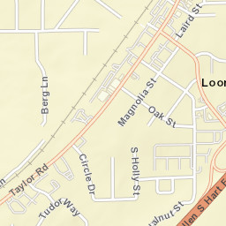 Loomis California Street Map