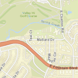 3033-3089 East Fountain Boulevard Street Map