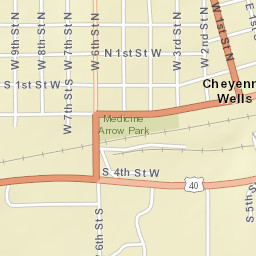 Cheyenne Wells Street Map