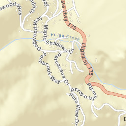 Whispering Pines California Street Map
