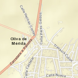 Oliva de Mérida Street Map