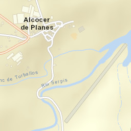 Alcocer de Planes Street Map