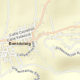 Benidoleig Street Map