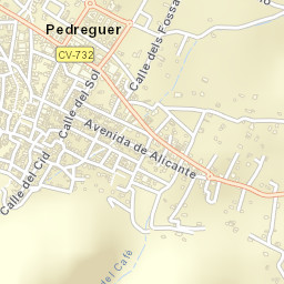 Pedreguer Street Map