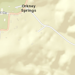 Orkney Springs Grade, George Washington National Forest Street Map