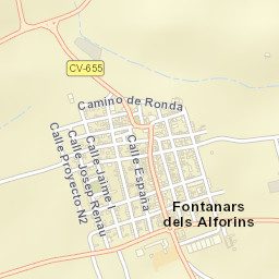 Fontanars dels Alforins Street Map