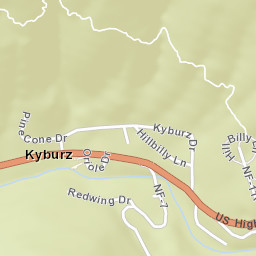 Kyburz California Street Map