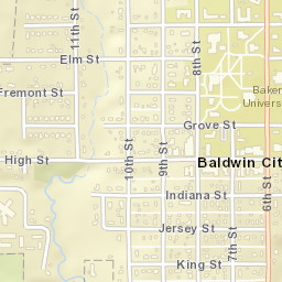 801 High St, Baldwin City, KS 66006 Street Map