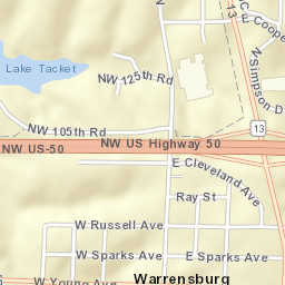 310-322 Cooper Boulevard, Warrensburg Street Map