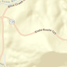 Blue Creek Ohio Street Map