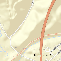 Highland Bend Ohio Street Map