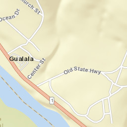 Gualala California Street Map