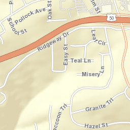 Pollock Pines California Street Map