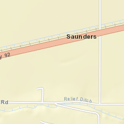 Saunders Colorado Street Map