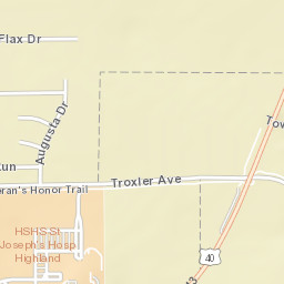 Saline, IL, USA Street Map