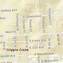 Cripple Creek Street Map