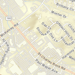 MO-180 Bridgeton Missouri Street Map