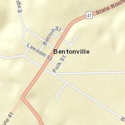 Bentonville Ohio Street Map