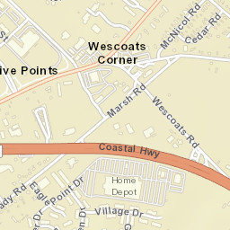 Wescoats Corner Delaware Street Map