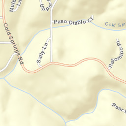 Cold Springs California Street Map