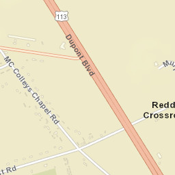 Redden Crossroads Delaware Street Map