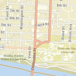 Portsmouth Ohio Street Map