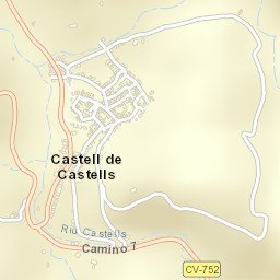 Castell de Castells Street Map