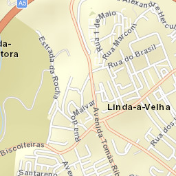Linda-a-Velha Street Map