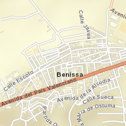 Benissa Street Map