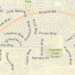 3600-3678 Elverta Rd Antelope CA Street Map