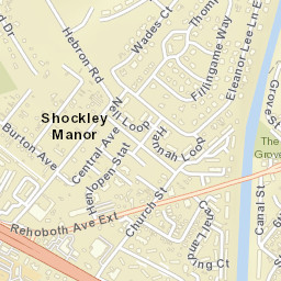 West Rehoboth Delaware Street Map