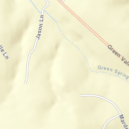 Green Springs Valley California Street Map