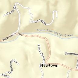 Newtown California Street Map