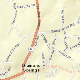 Diamond Springs California Street Map