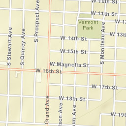 1700-1798 South Missouri Avenue, Sedalia Street Map