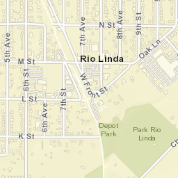 Rio Linda California Street Map