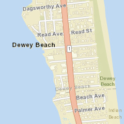 Indian Beach Delaware Street Map