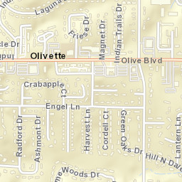 3414-9600 Ashmont Dr Olivette MO Street Map