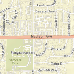 8026-8098 Temple Park Road, Fair Oaks, CA  Street Map