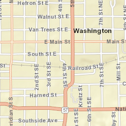 200-298 East Walnut Street, Washington, IN Street Map