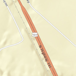 Grand, UT, USA Street Map